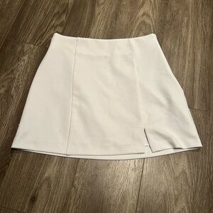 forever 21 white skirt slit front size small